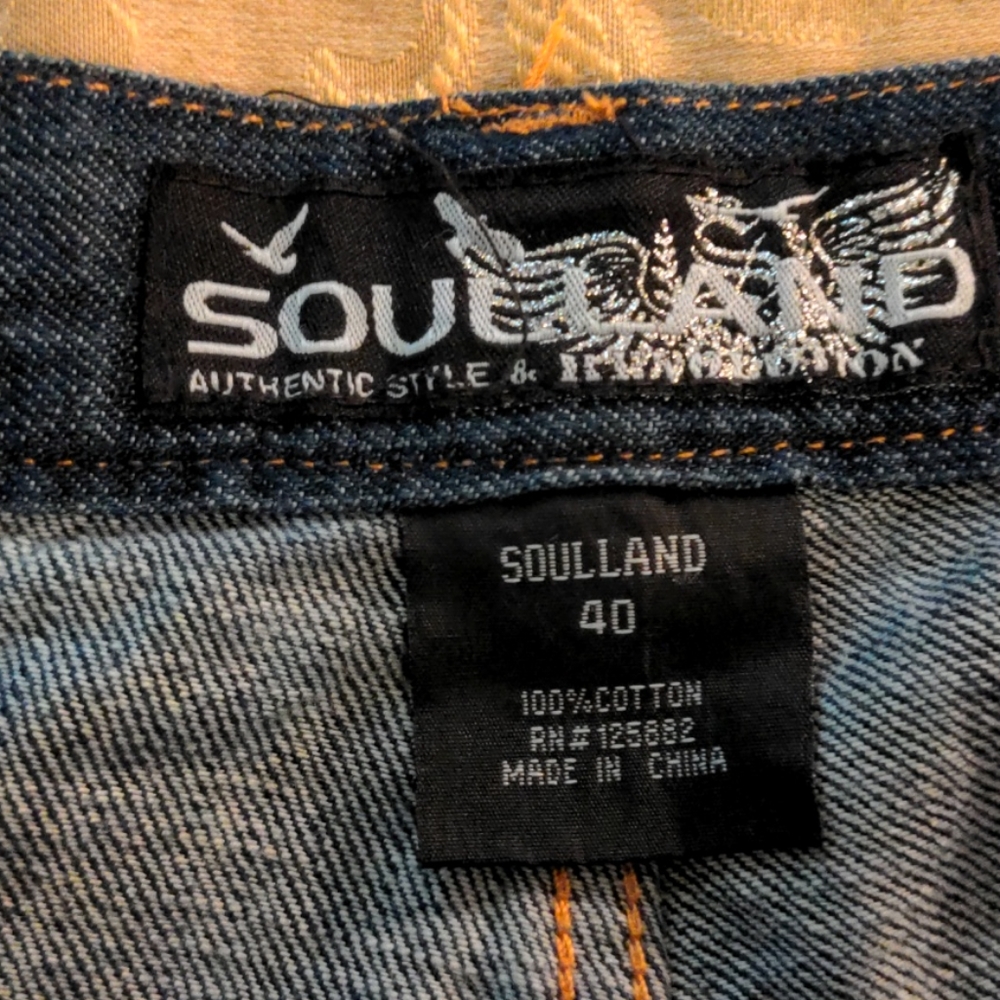 Soulland Fleur De Lis Pocket Jeans - Picture 8 of 10